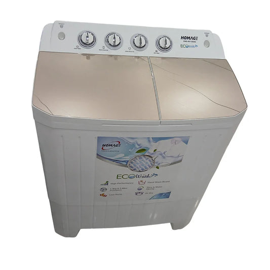 Homage 11Kg Twin Tub Semi-Automatic Washing Machine HWE-49112SAG