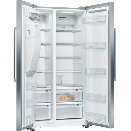 Bosch Series 4 American Side By Side Refrigerator KAI93VI30M 610L Silver (with anti-fingerprint)