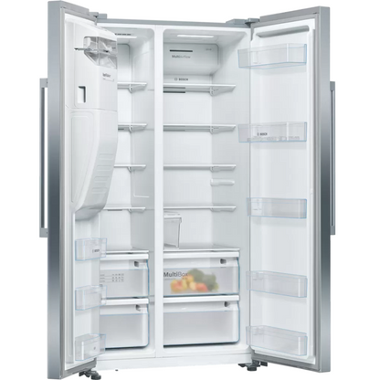 Bosch Series 4 American Side By Side Refrigerator KAI93VI30M 610L Silver (with anti-fingerprint)