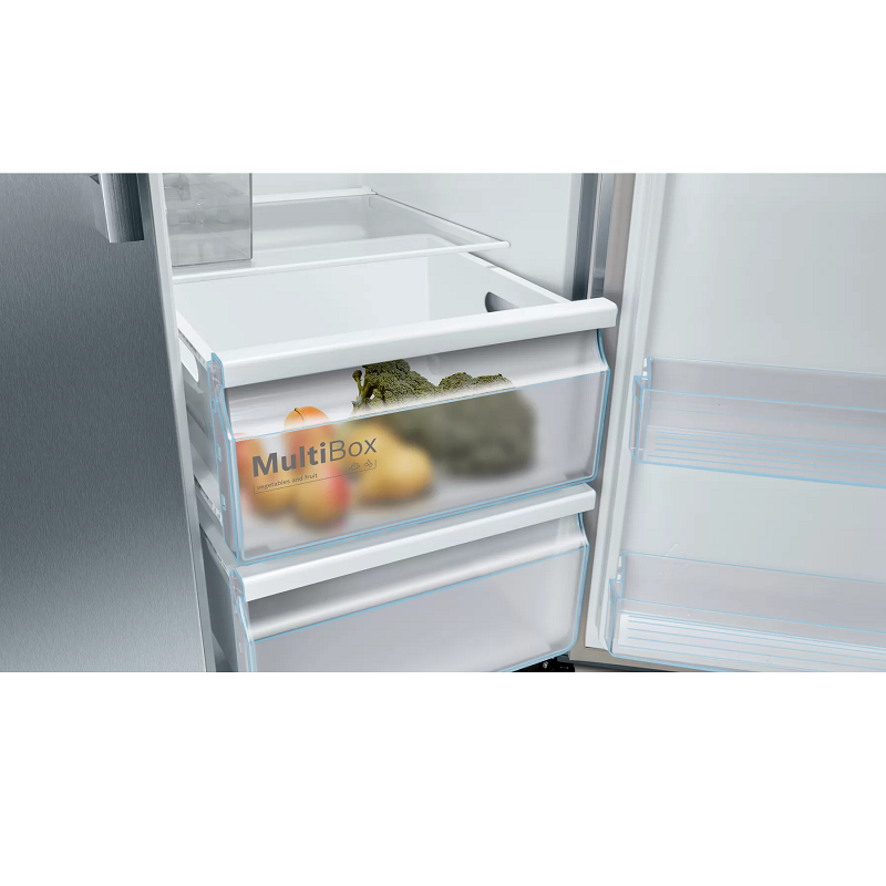 Bosch Series 4 American Side By Side Refrigerator KAI93VI30M 610L Silver (with anti-fingerprint)