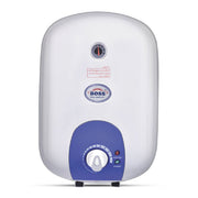 White and blue water heater with 'BOSS' branding on a white background