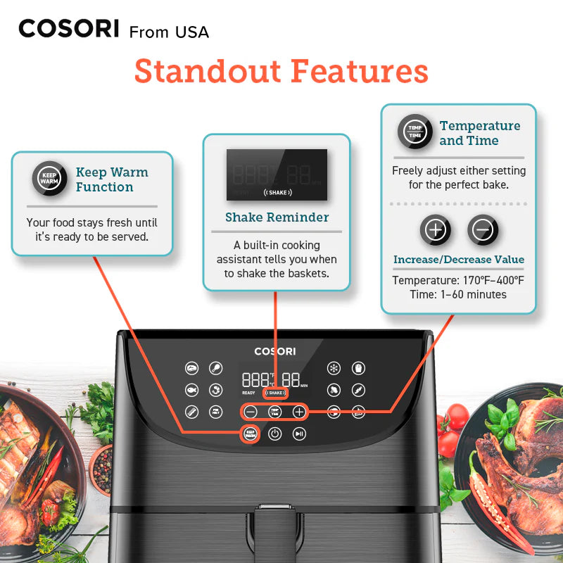 COSORI AIR FRYER 5.5L (Maroon)