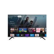TCL 40 Inches 4K Smart LED TV displaying a variety of digital content on its screen with a black bezel around the frame.