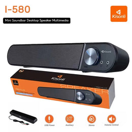 Kisonli I-580 Plus Home Theater USB Soundbar Speaker With Headset And Microphone Jack